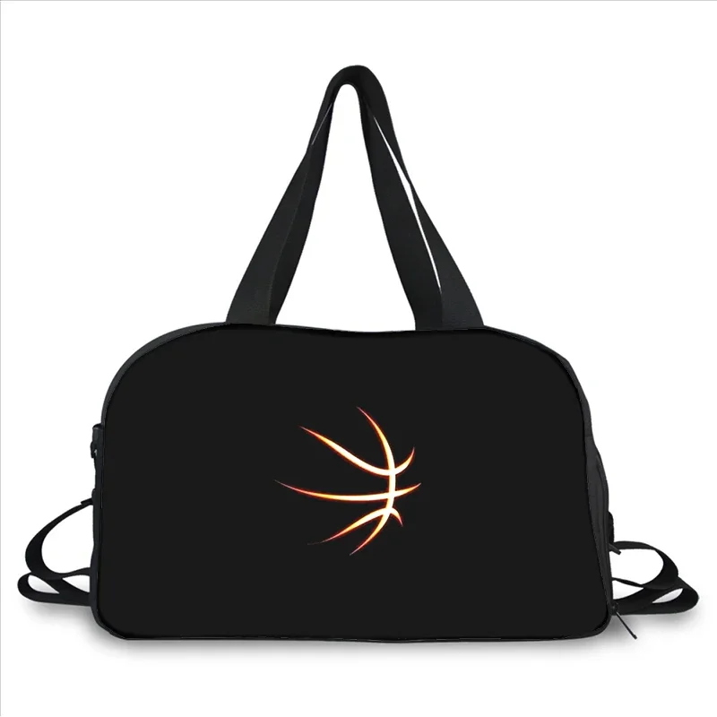 Bolsa de mensajero portátil de gran capacidad con estampado 3D de baloncesto, bolso de viaje multifunción, tendencia de moda