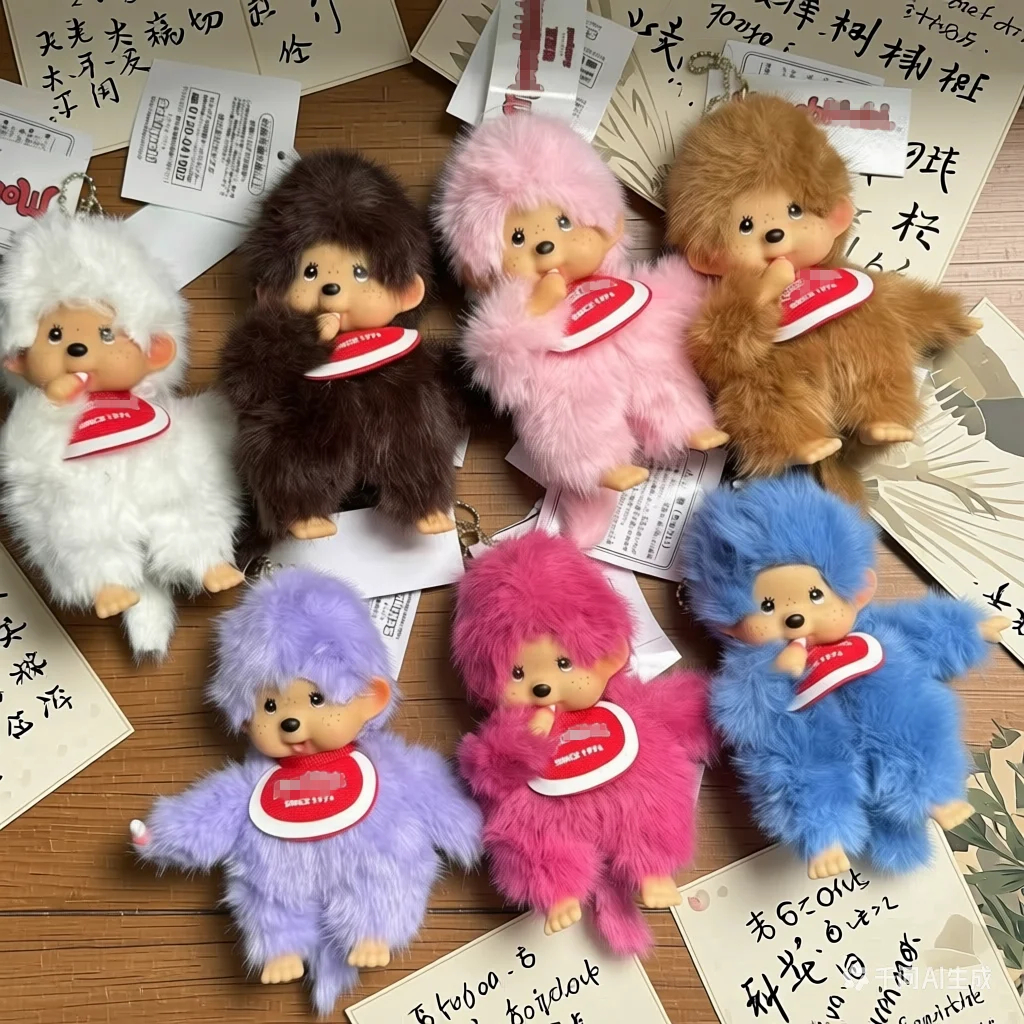 

10CM Anime Cartoon Plush Doll Cute School Bag Pendant Creative Car Keychain Personalized Animation Peripheral Holiday Gift