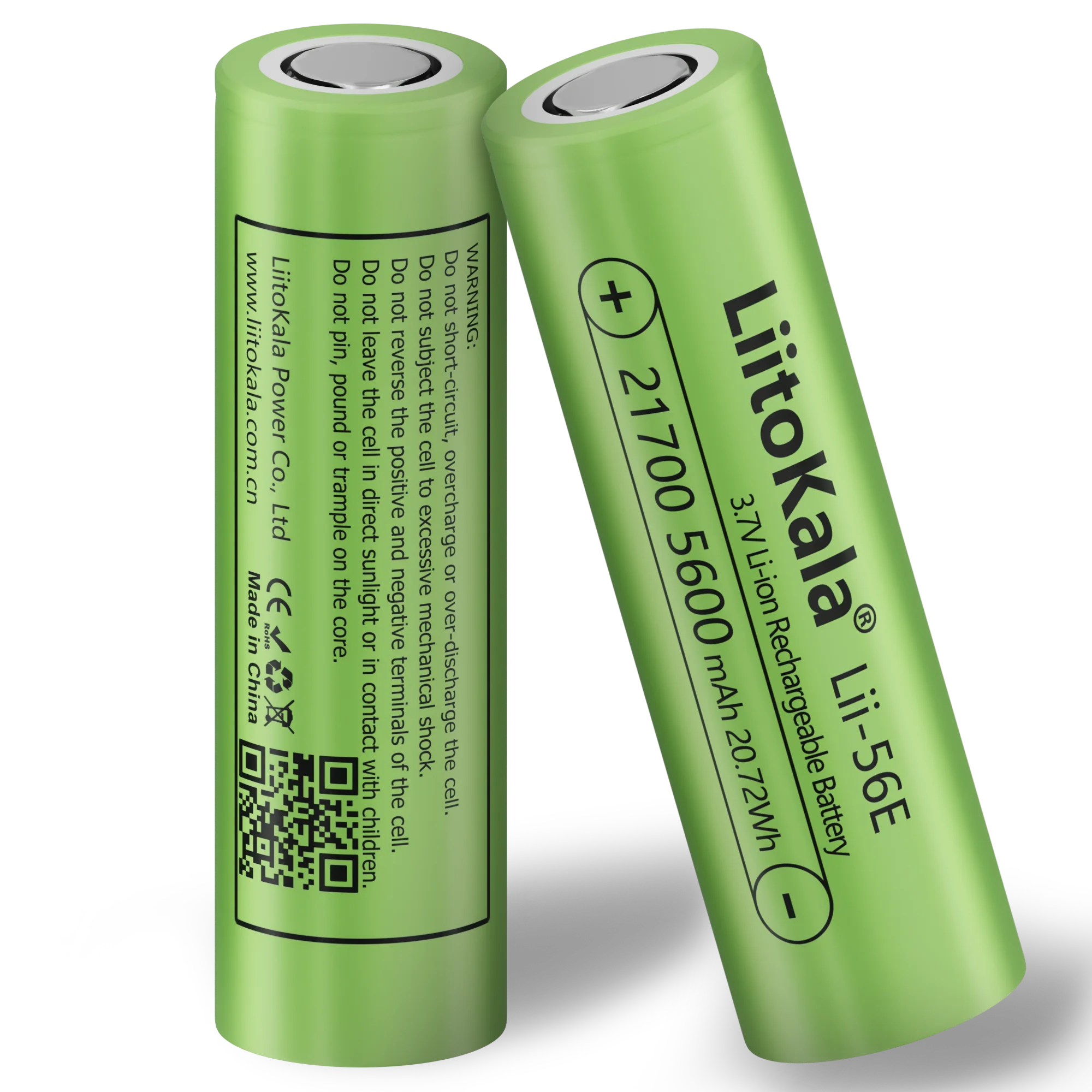 Liitokala 3,7V Lii-56E Lithium-Ionen-Akku/21700/Für Taschenlampen und Powerbanks/Werkzeugakkus, mit einer Kapazität von 5600mAh