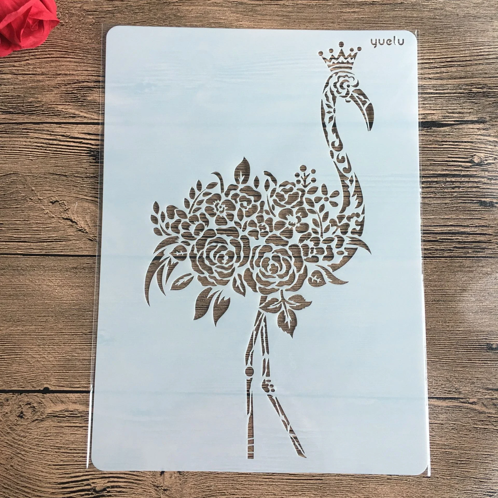 

A4 29 * 21cm diy craft Flamingo mold for painting stencils stamped photo album embossed paper card on wood, fabric,wall stencil