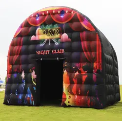 15ft Portable Black Air Cube Tent Inflatable Disco Night Club Tent Wedding Tent House Event Room Mobile NightClub Party Pavilion