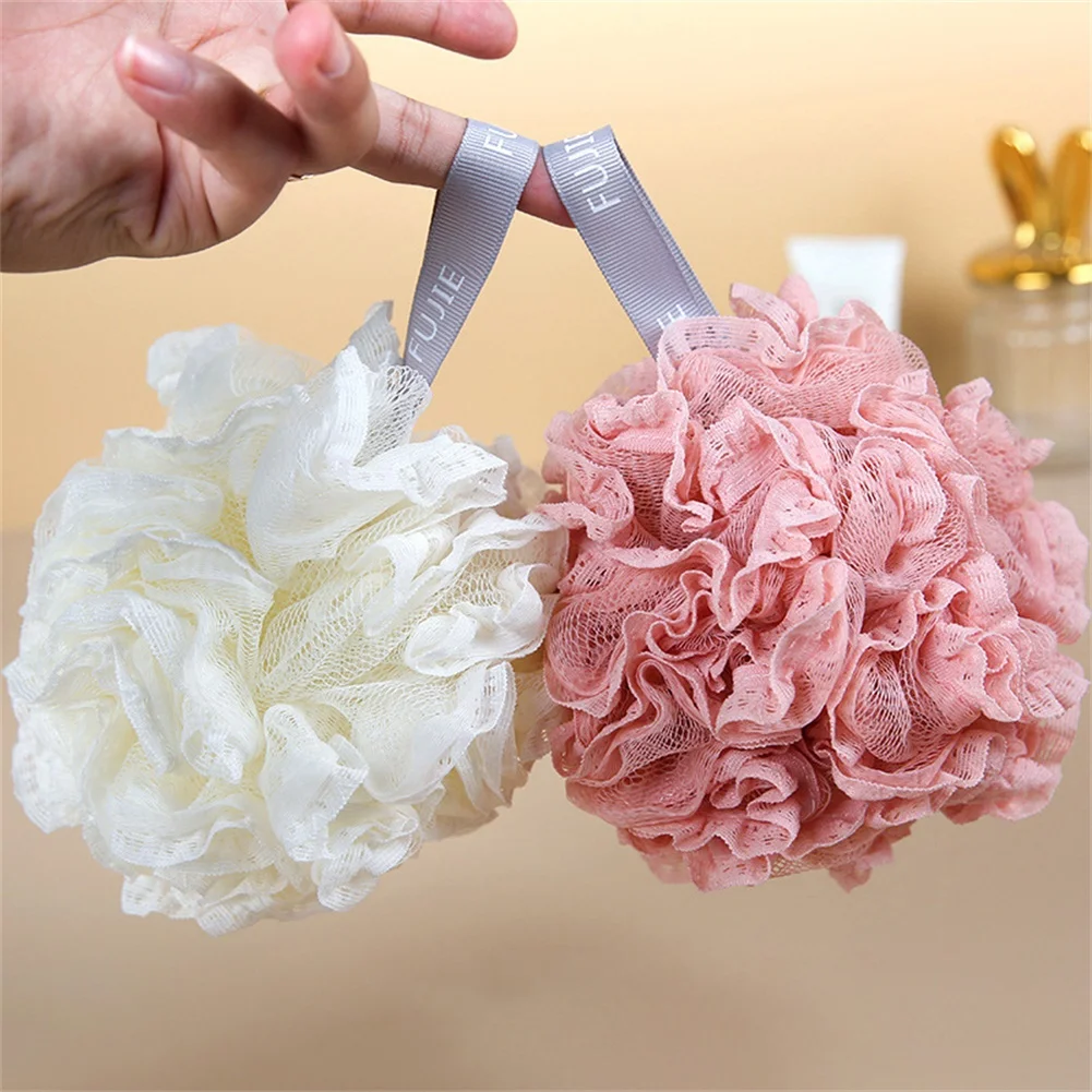 Exfoliating Large Body Scrubber Sponge Flower Brush Puff Bath Loofah Mesh Shower Plasctic Body Cleaning Washcloth Rubbing Dry