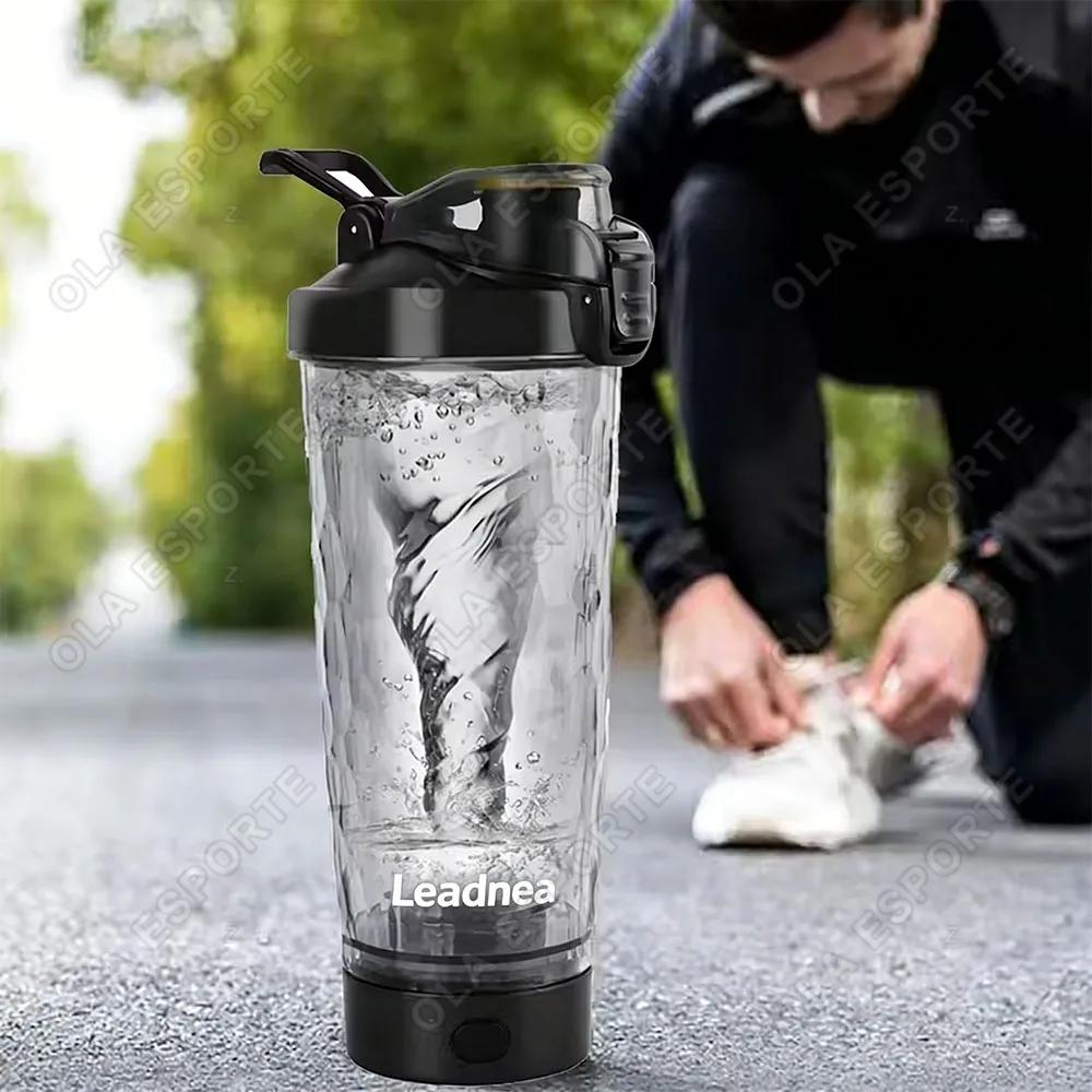 Copo misturador elétrico de 700ml para proteína em pó, garrafa shaker automática, garrafa para misturar, liquidificador para leite e café, jarra para academia e atividades ao ar livre.