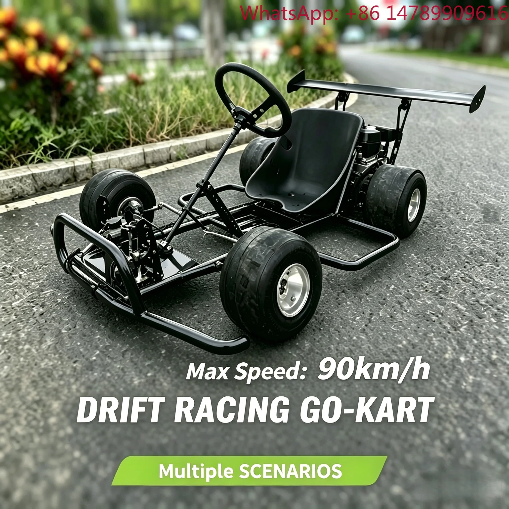 All-Terrain VehicleFactory Direct New Gas 200cc Adult Go Kart 4 Stroke Engine 90km/h High Speed Outdoor Drift KartOutdoor Advent