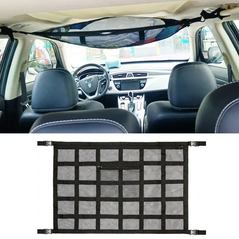 Car Ceiling Cargo Net Pocket for SUV and Truck Camping description 3