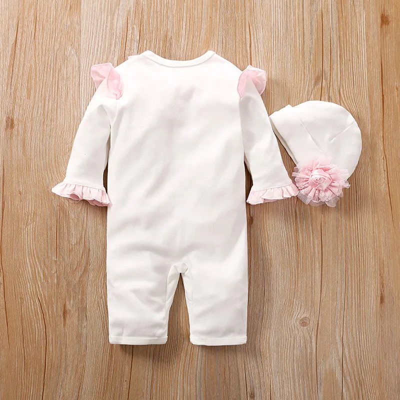 Spring And Autumn Boys And Girls\' Cute Flower Cotton Comfortable Long Sleeve Infant Bodysuit