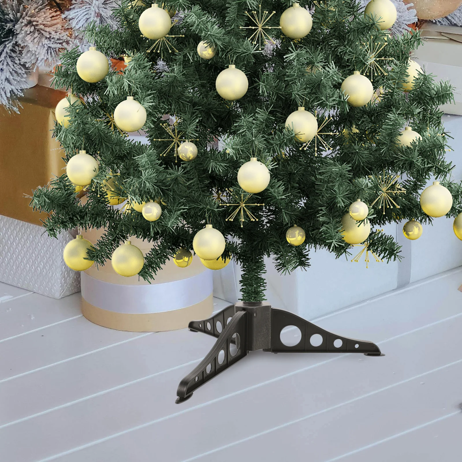 

Christmas Tree Stand Folding Artificial Tree Base Detachable Green Xmas Holder Stable Support Rack Holiday Decoration