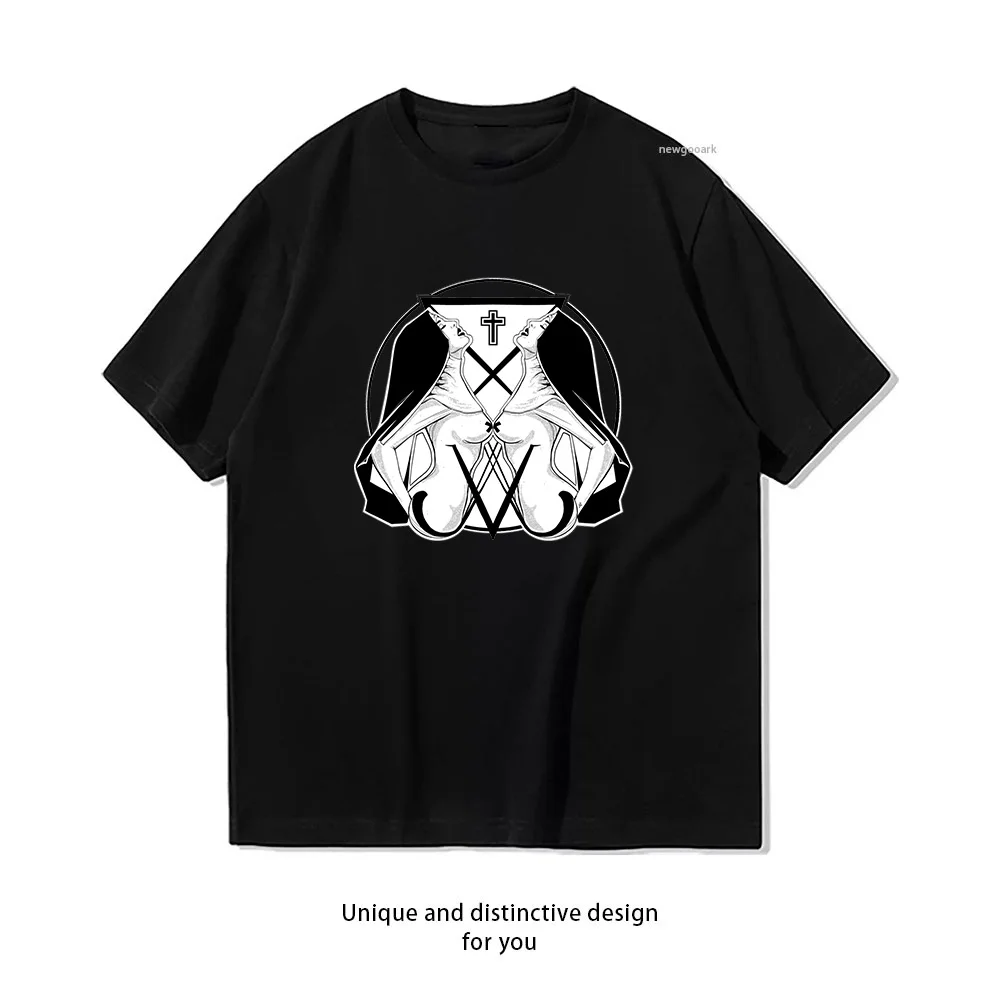 Nuns Worshiping their God beautiful girls t-shirt woman man Casual cotton printed t shirts Adult streetwear ropa hombre