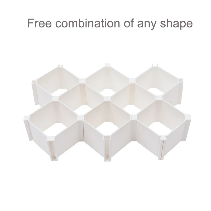 6PCS Honeycomb Drawer Partition Board Detachable Wardrobe Socks Organizers Underwear Storage Home Dormitory Closet Storage Box