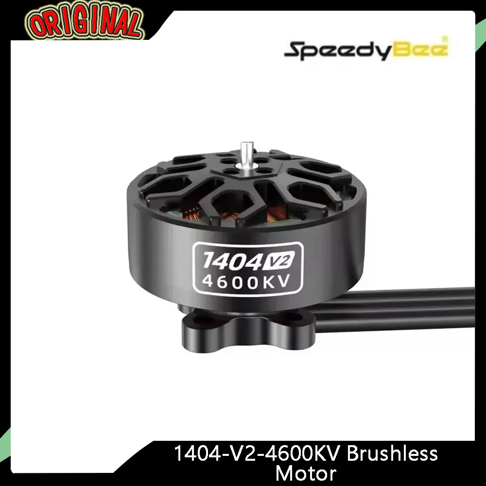 

Бесщеточный двигатель SpeedyBee 1404 V2 4600KV — вал 1,5 мм, 9N12P, 4S Lipo — идеально подходит для 2,5–4 дюймов, как дрона Bee25 FPV