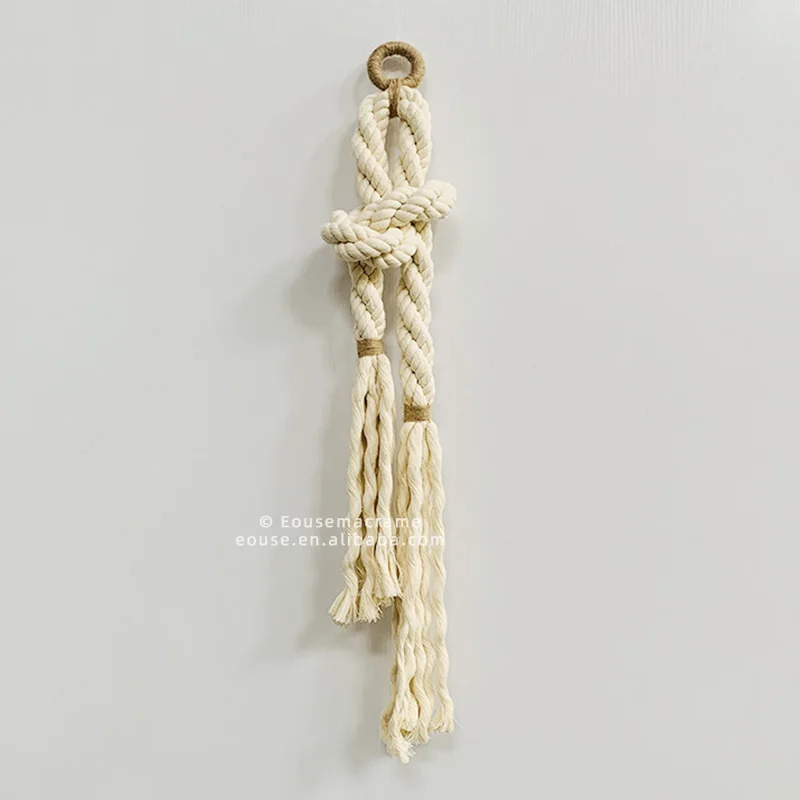 

Boho Style Macrame Wall Decor, Handmade Cotton Knot Tapestry for Interior Decoration