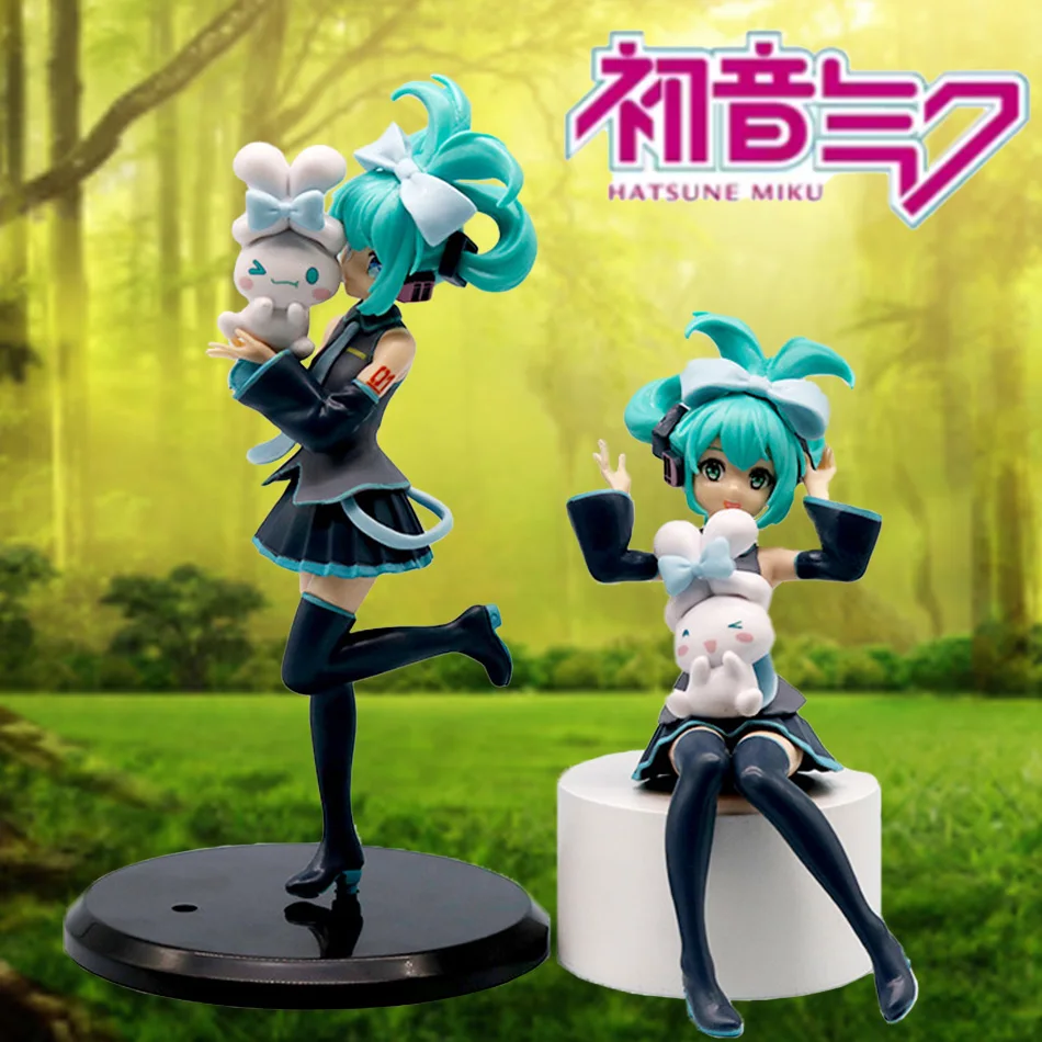 Hatsune Miku X Cinnamoroll Anime Figur Kawaii Miku Action Figure PVC Erwachsene Sammlung Modell Puppe Spielzeug Geschenke