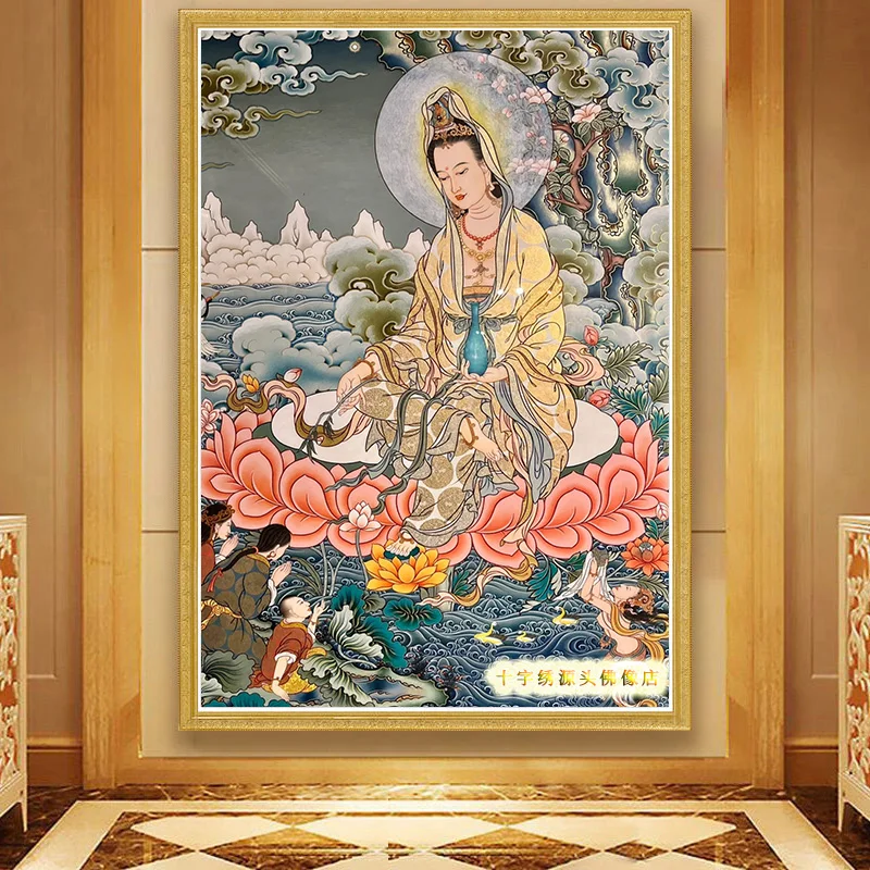 5D Diy Diamond Painting Avalokitesvara Thangka Buddhism Vajrayana Buddhist Full Drill Embroidery Cross Stitch decorative picture