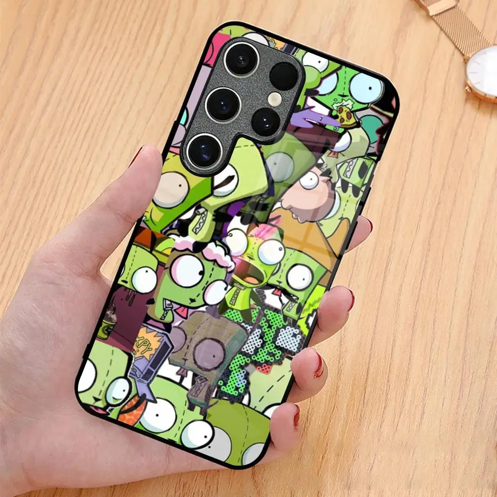 Anime To I-Invader Z-Zim MAISTO Phone Case Glass Phone Case For Samsung Galaxy A15 A25 A35 A55 A14 A54 A13 A33 A53 A51 A05 A04