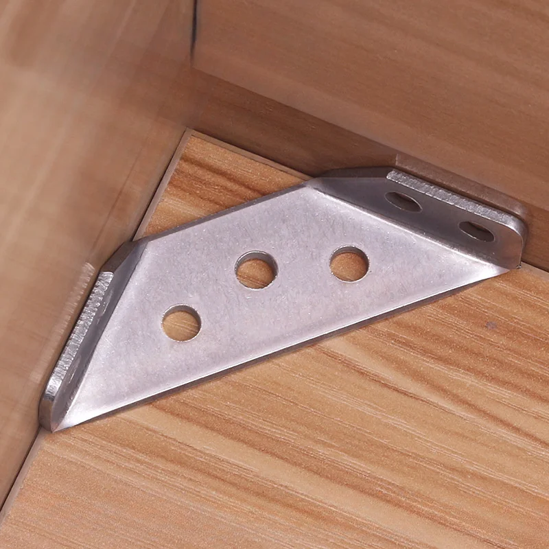 Heavy duty stainless steel angle brackets - multifunctional, three sided support cabinets and metal frame brackets for cabinets