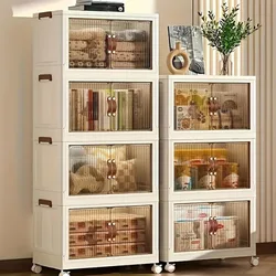 1pc Foldable Storage Cabinet -1/2/3 Layers, M/L Sizes, Stackable, Used for Organizing and Storing Multiple Scenarios