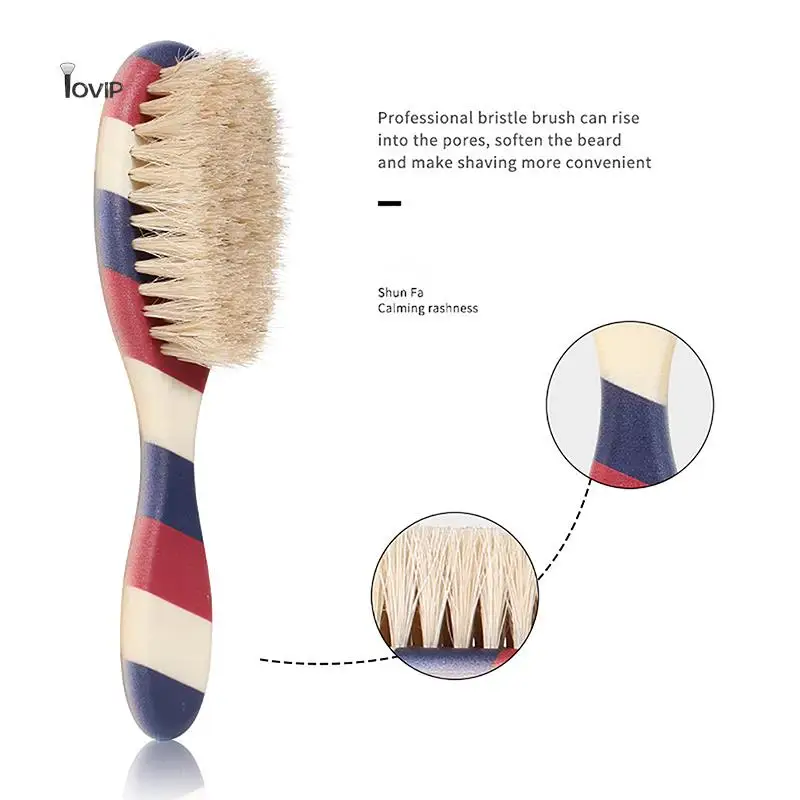 Wild Boar Bristles Material Dual-Purpose Beard Brush Shaving Set Barber Shop Perfessional Tools Reduce Frizz Shaving Brush