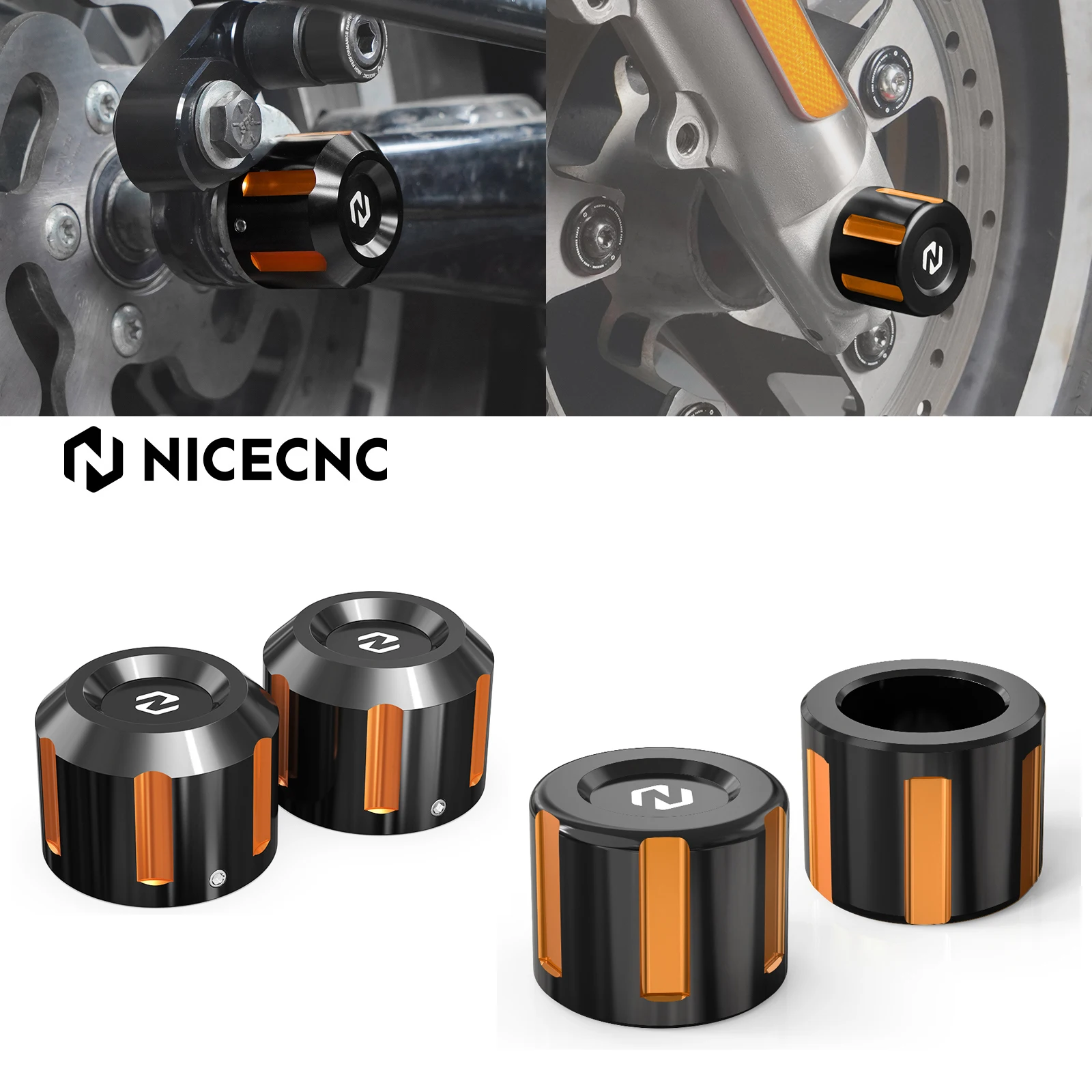 

For Road King FLHR /Special FLHRXS Street Glide FLHX 2017-2023 Rear Axle Nut Covers Front Axle Nut Covers Cap Fat Boy 107/114