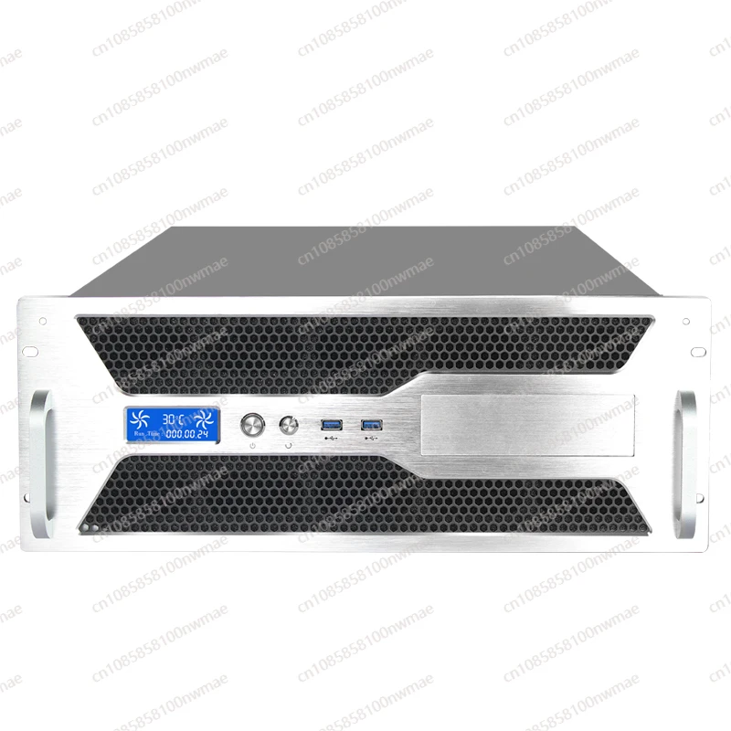 4U industrial chassis with brushed aluminum panel, E-ATX motherboard support and one optical drive bay