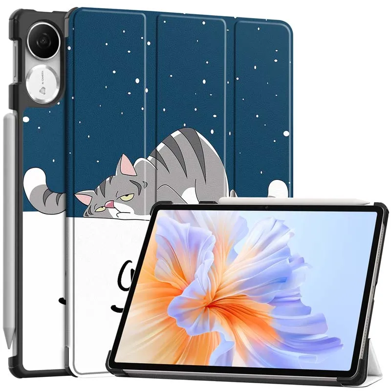 

Ударопрочный жесткий чехол из искусственной кожи для Honor Pad V9 ROL-W00 ROL-W10 с подставкой