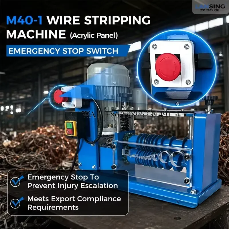 Wmwmnu for Electrician Essential M40-1 Acrylic Panel Compact Wire Stripping 1-38mm Multi-Hole Scrap Copper Cable