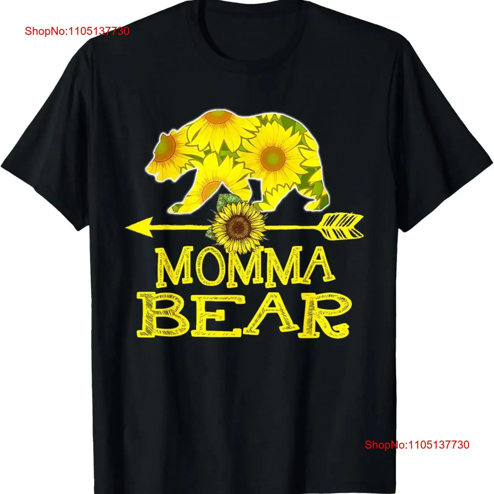 Momma Bear Sunflower Mother Father s T Shirt  vintage Washed Slightly Versatile designer clothes Stretched