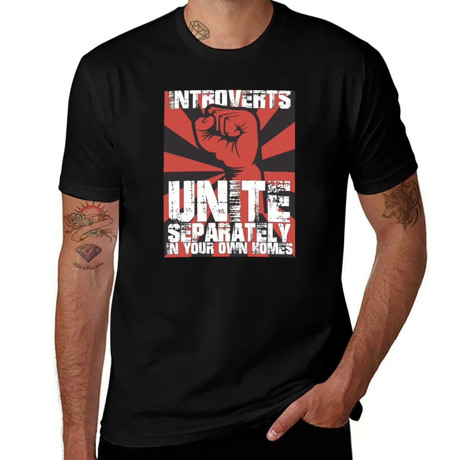 Introverts Unite Separately In Your Own Homes T-Shirt t shirt man designer T-Shirt