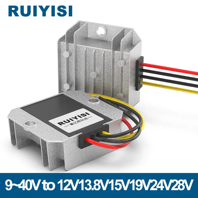 RUIYISI 12V to 24V Power Converter 36V to 19V Voltage Regulator 9V-40V to 28V 13.8V 15V Transformer Voltage Regulator