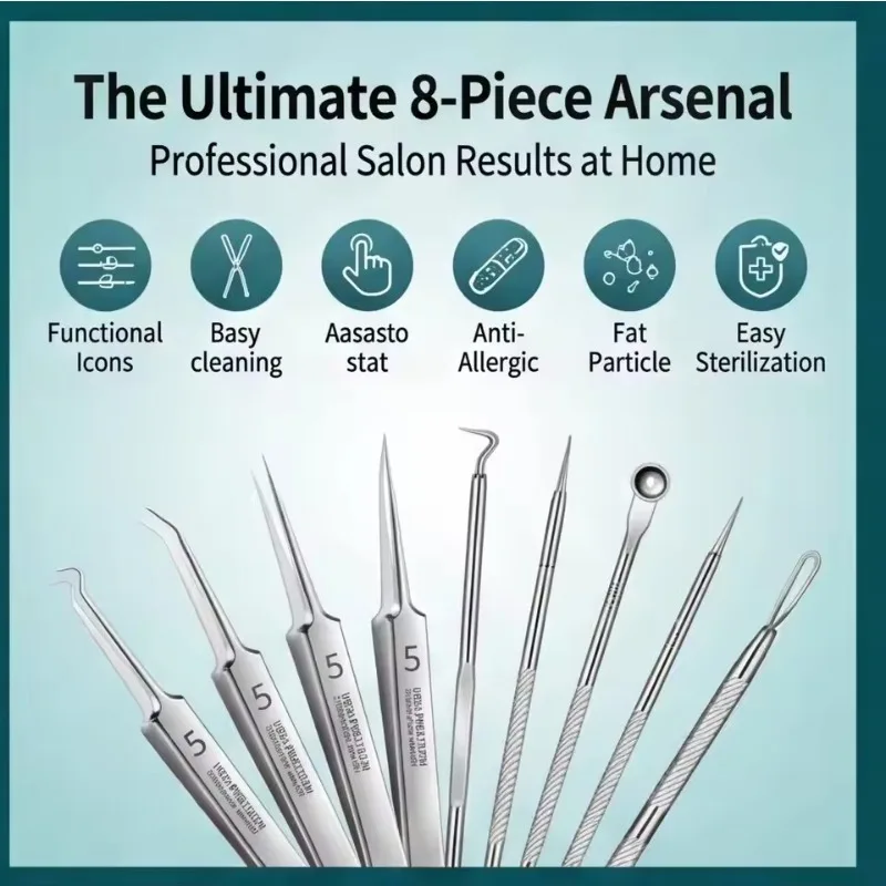 Ultra sharp stainless steel acne removal needle set,blackhead remover,beauty salon specific acne extraction tool set,tweezers