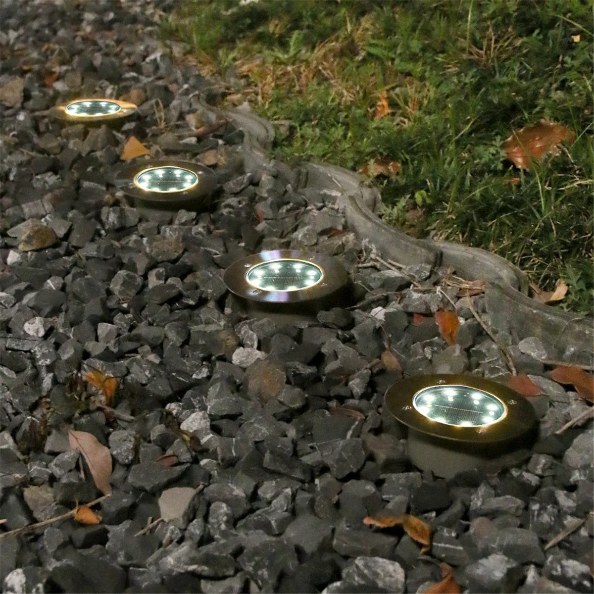 Luzes solares à terra ao ar livre solar à prova dwaterproof água luz led para jardim quintal passo e passarela branco fresco led solar Lights-A69M