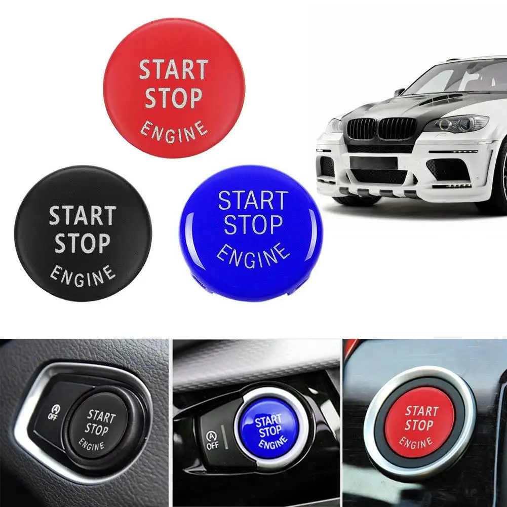 

Car Engine START Button Replace Cover STOP Switch Accessory Key Decor For BMW X1 X5 E70 X6 E71 Z4 E89 35 Series E90 E91 E60 Part