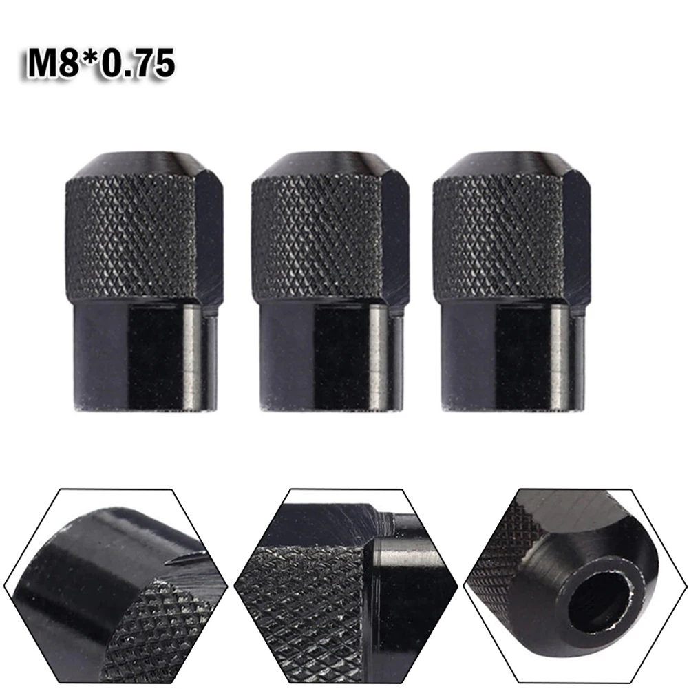 3pcs Mini Drill Chuck M8X0.75mm Chuck Nut For Rotary Tool Drill Bit Chucks Adapter Wrench Power Tools Engraver Accessories