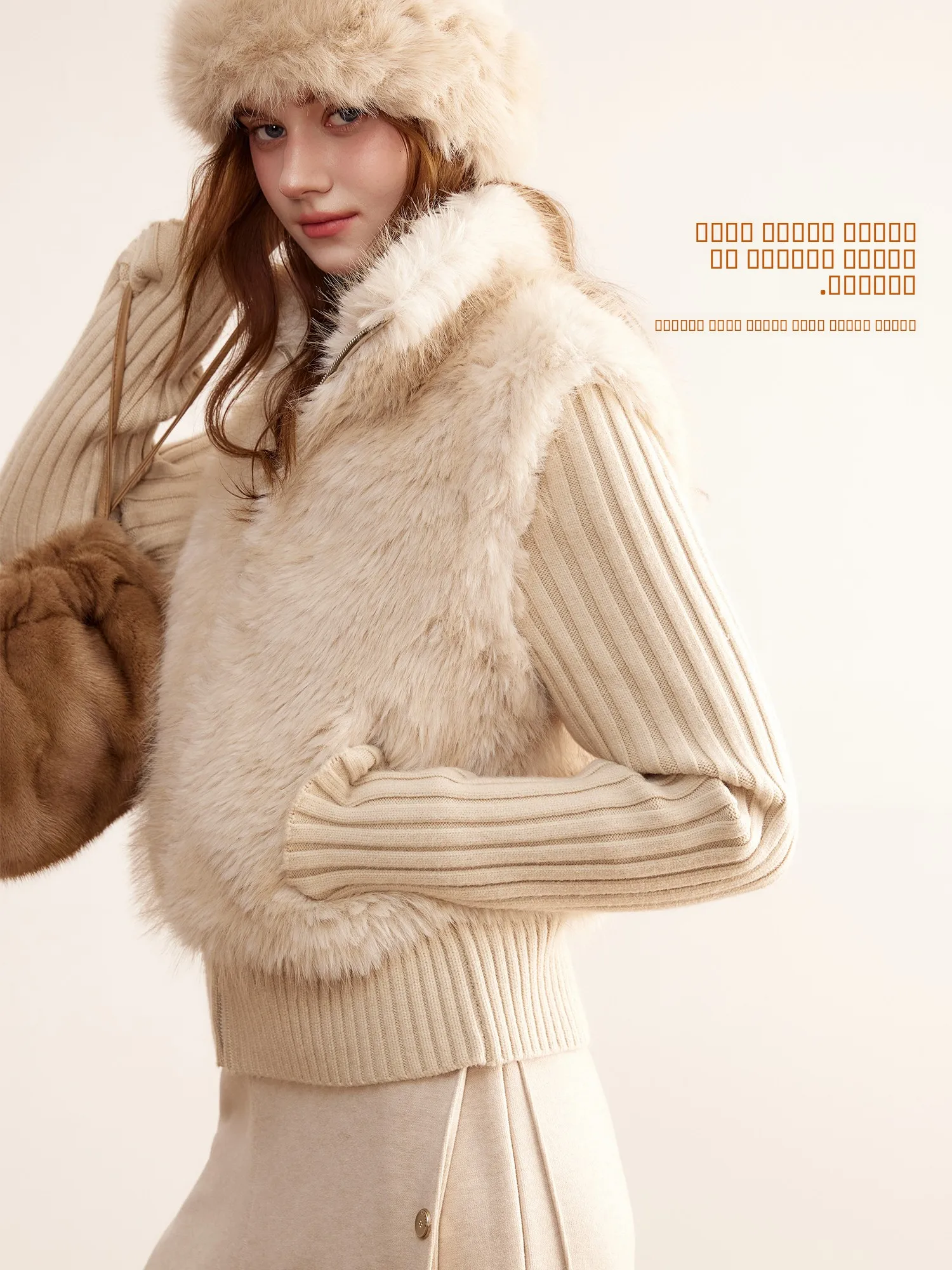 معطف نسائي من الجلد الصناعي الصديق للبيئة من سيندرايل، بتصميم عصري للتنقل اليومي، مع ياقة قائمة سميكة قابلة للفصل وتطريز فرو أنيق.