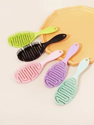 1PC Hollow Ribbed Maze Comb, Scalp Massage Comb, Oval Mosquito Coil Comb, Hair Styling