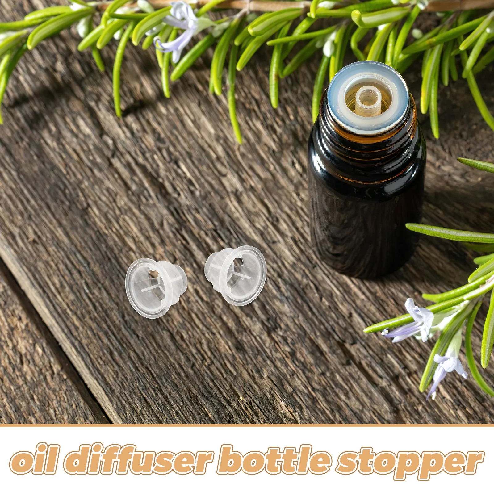 200 szt. Korek do butelek do aromaterapii, przezroczysty wewnętrzny stoper, szczelny, zamiennik nakrętek do olejków eterycznych, pokrywka do butelek dyfuzorów, do samochodu, domu