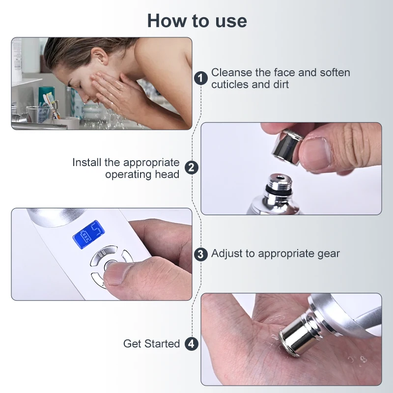 

Lesen Beauty Wireless diamond microcrystal skin polisher for blackhead acne removal deep cleaning anti-aging wrinkle care tool