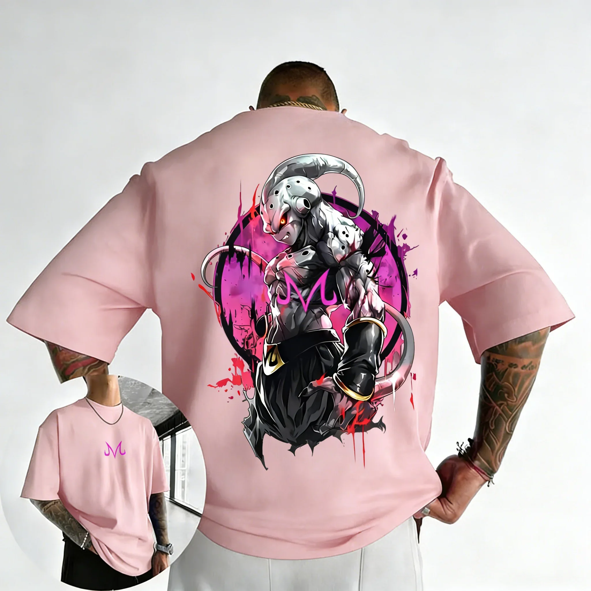 

2026 Dragon Ball Anime T-shirt Summer New Majin Buu Printed Men's and Women's Trendy Versatile Loose Casual Short Sleeve Top