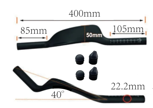 BIKEDOC JC01-TT Triathlon Aerobar, intern racefietsstuur, Ironman TT Rest Aero Bars, Carbon Cycling Drop Bar