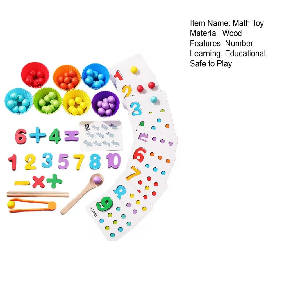 Ensemble de jouets mathématiques, Kit de jouets mathématiques arithmétiques éducatifs pour les tout-petits, blocs de perles, ensemble de bols en Silicone pour l'apprentissage des chiffres