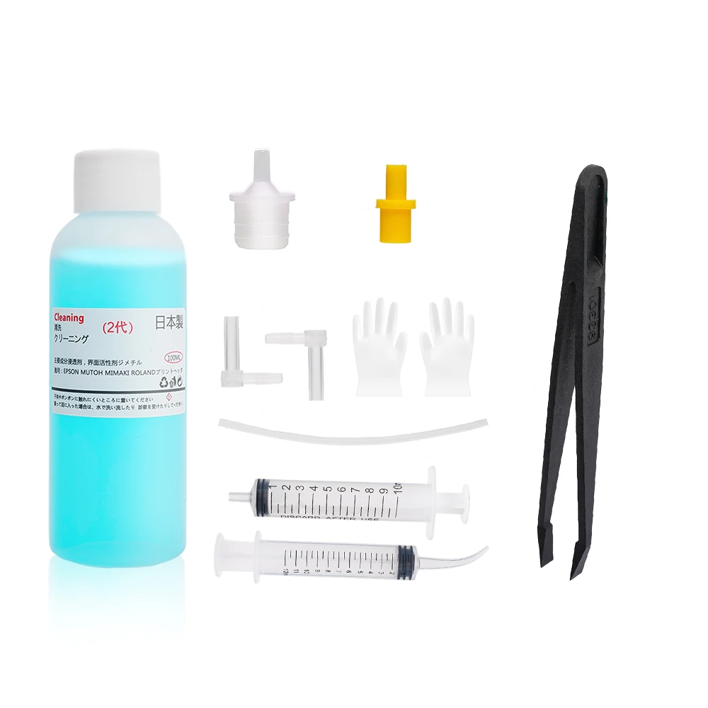 100ML I3200 Printhead Cleaning Liquid DTF Printhead Unclog Solution For Epson Canon HP Brother Print Head Nozzle Clean Kit