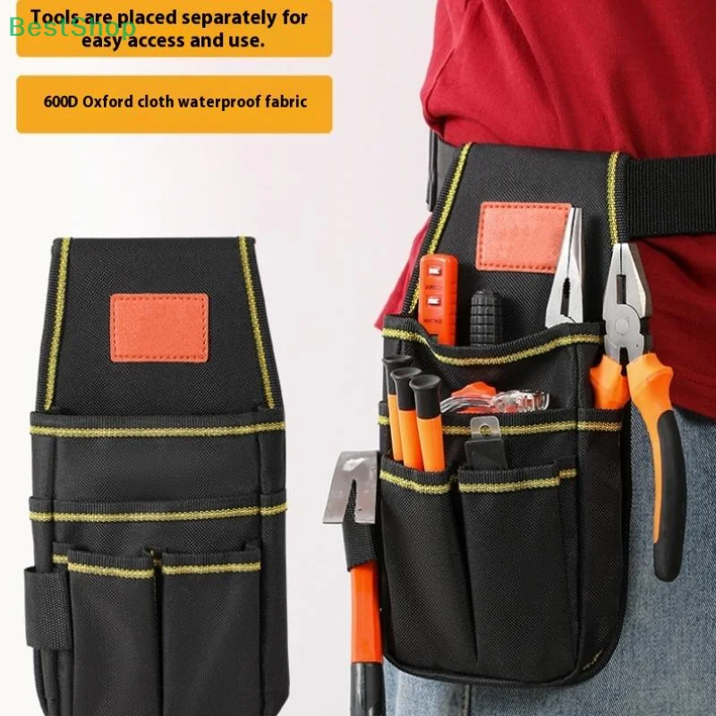ชุดเครื่องมือช่างไฟฟ้าแบบหลายชั้นใหม่ กระเป๋าคาดเอวใส่เครื่องมือแบบปรับได้ หนาขึ้น ทนทานต่อการสึกหรอ กระเป๋าใส่เครื่องมือช่าง