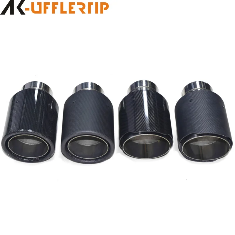 

Подходит для автомобильной выхлопной трубы, модифицированного углеродного волокна, хвостовая горловина из нержавеющей стали Скорпион АК, одиночная универсальная хвостовая насадка 89 мм 101.
