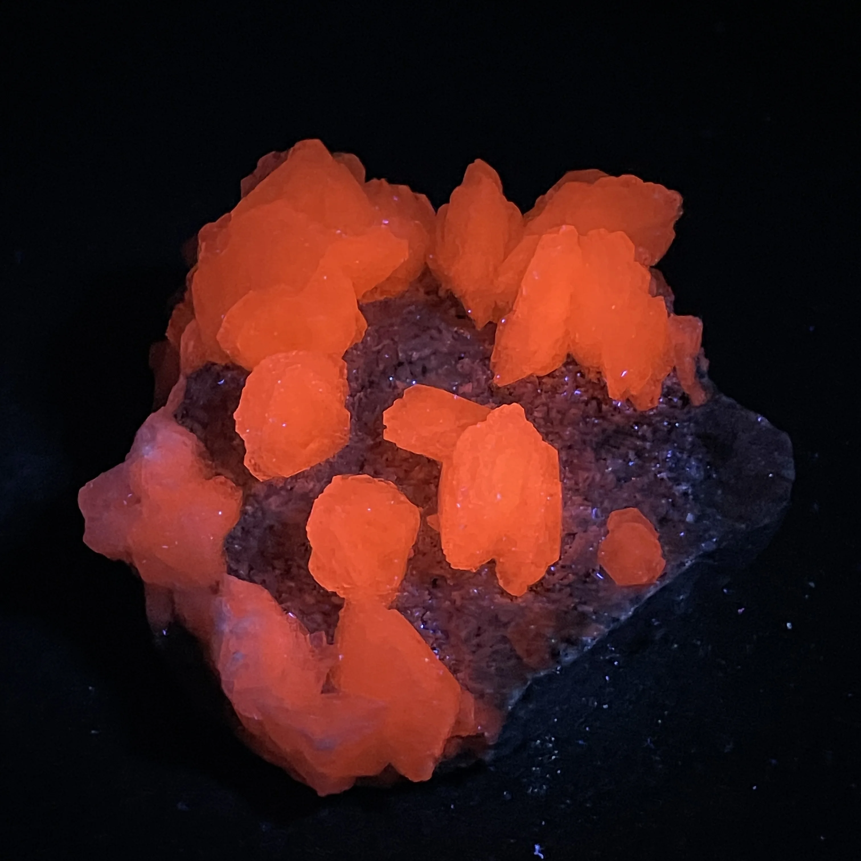 215g Natural Calcite Crystal Cluster Fluorescence Effect Mineral Specimen Raw Quartz Rock Healing Decoration