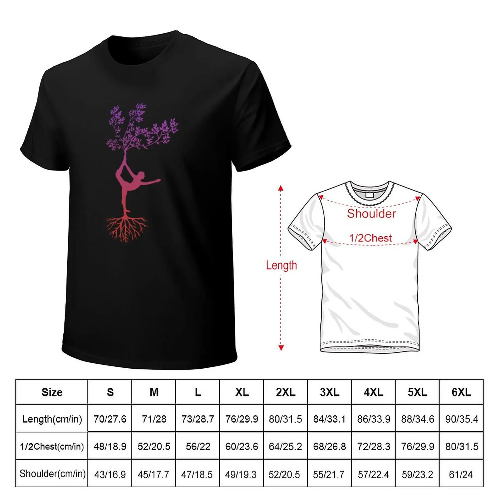 Yoga Tree Pose One T-Shirt Big and Tall Gym T-Shirt
