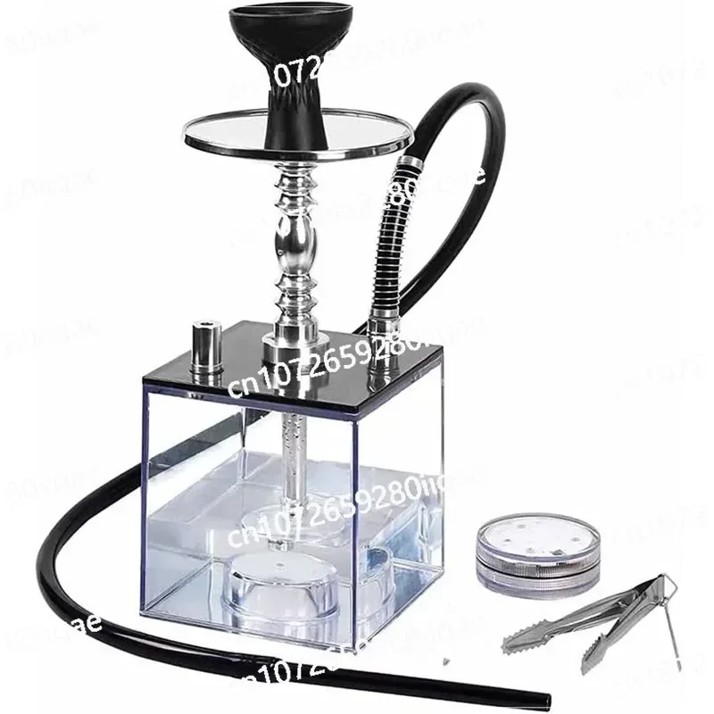 ChuHan Acrylic Hookah with LED Light Shisha Box Nargile Sheesha Narguile Chicha Cachimbas Water Pipe Shisha Hookah Set Accessory