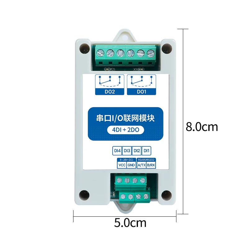 Modbus RTU Serial Port I/O Networking Module 4DI+2DO MA01-AXCX4020(RS485) RS485 Data Acquisition and Monitoring 8 Digital Output