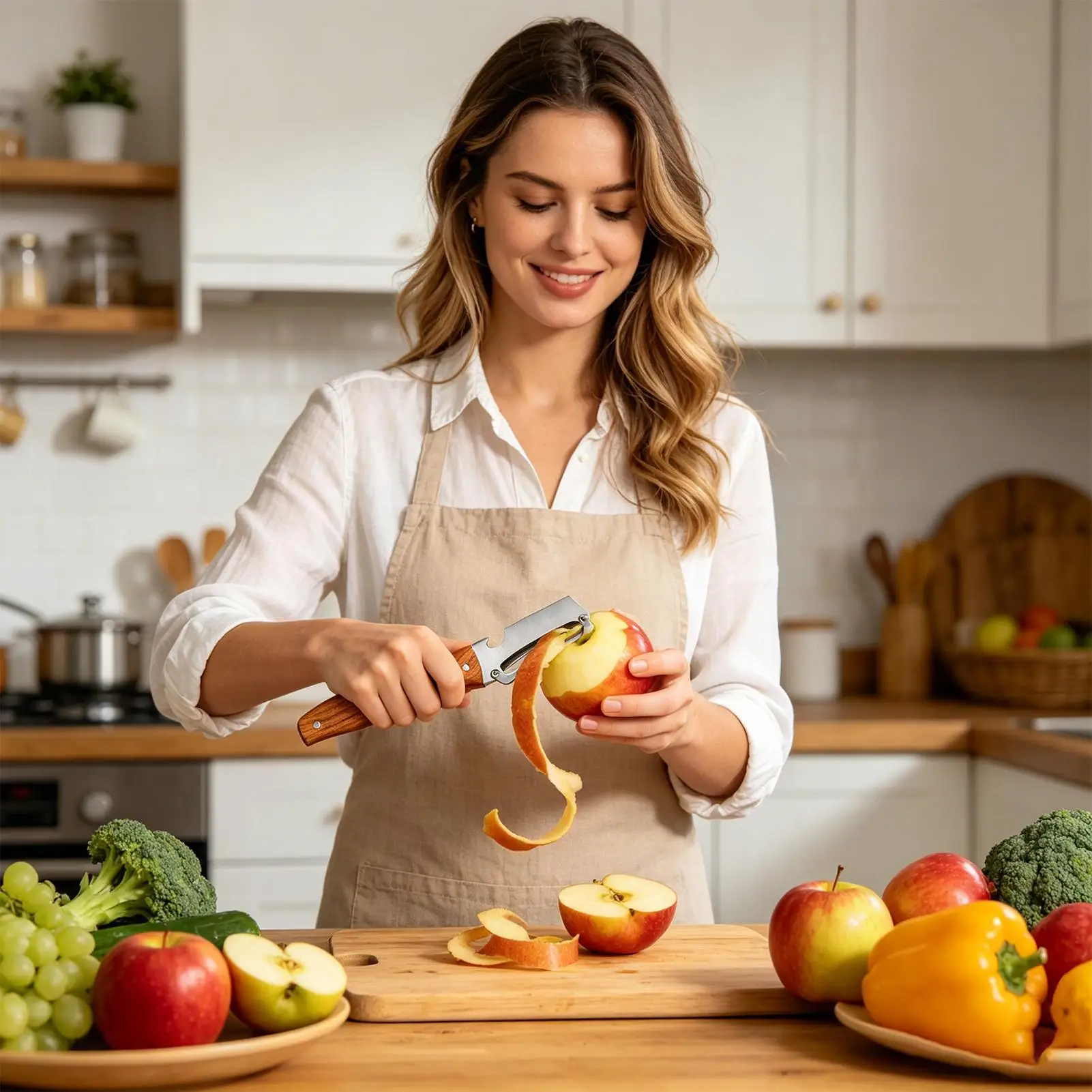 Stainless Steel Vegetable Peeler Multifunctional Ergonomic Non-Slip Fruit And Veggie Slicer For Cucumber Zucchini Carrot