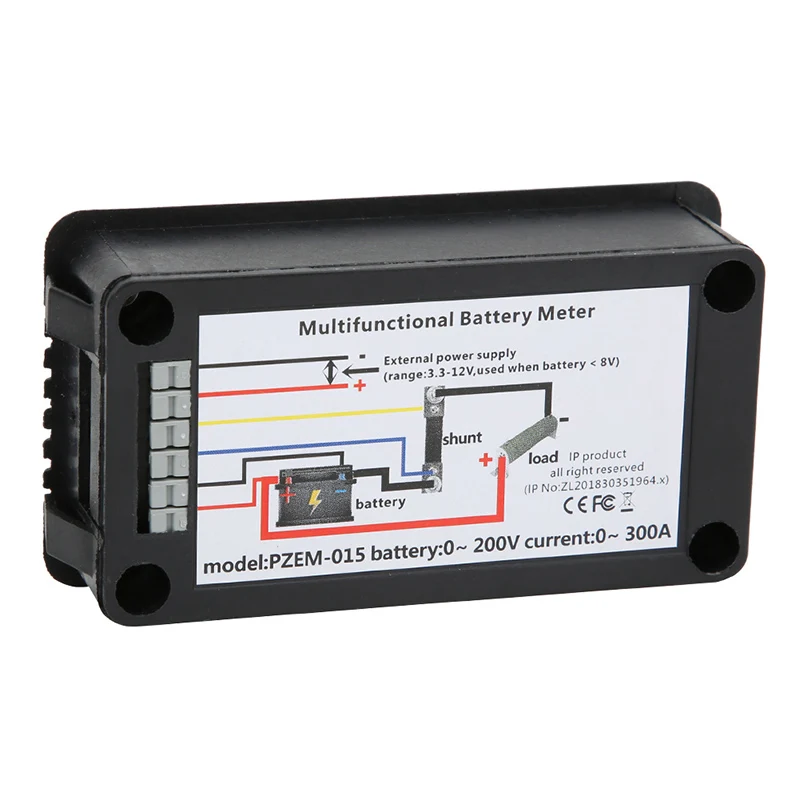 PZEM-015 Digital Battery Tester Voltmeter Ammeter Power Voltage Current Impedance Capacity Energy Time Meter Monitor Detector