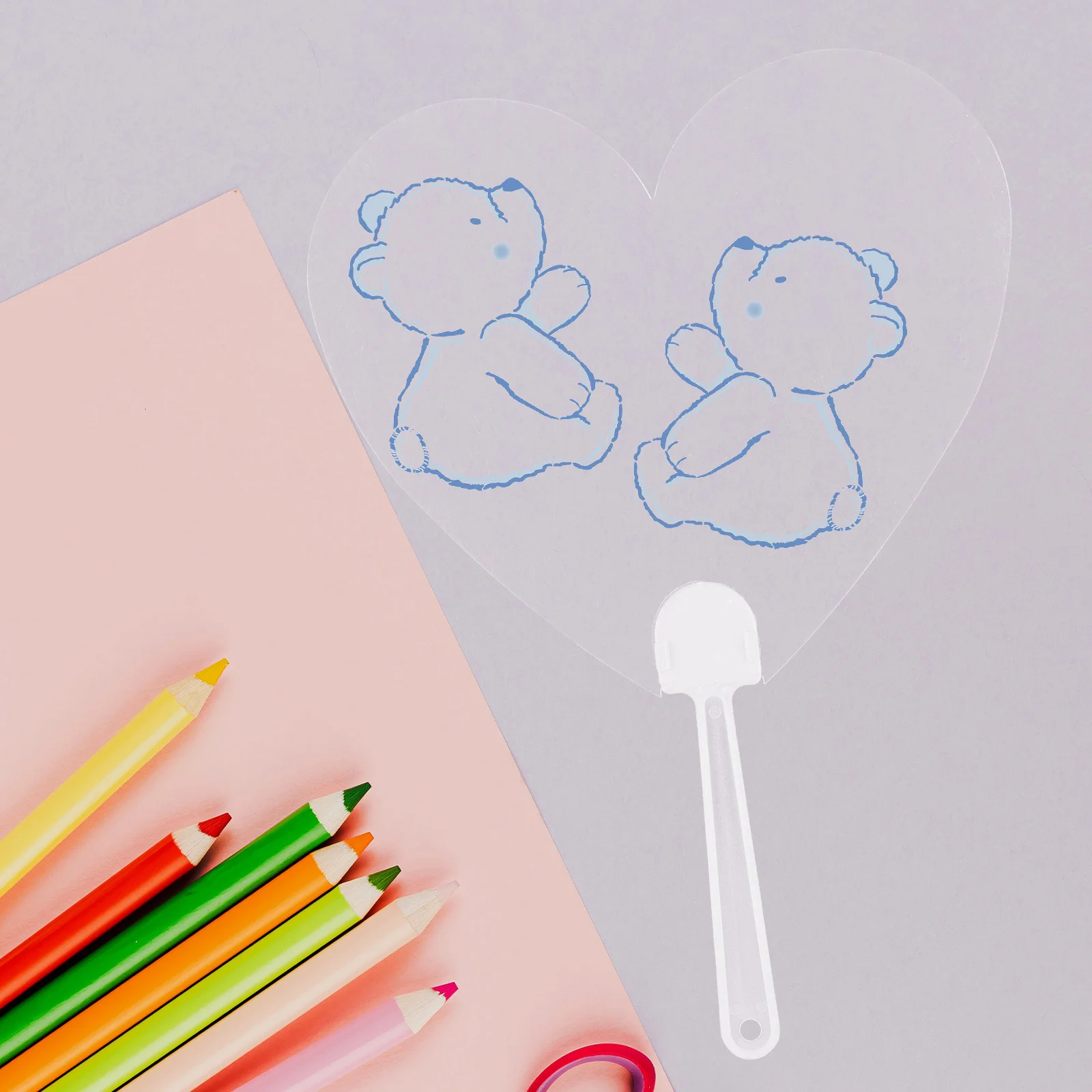 

8pcs Blank Graffiti Fans Transparent Diy Painting Fans For Unfinished Handheld Craft Decorative Home Party Favors Supplies