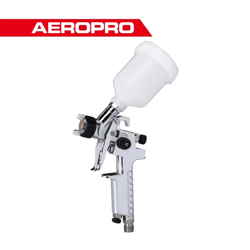 AEROPRO HVLP Spray Gun 1.0/0.8mm nozzle Paint Spray Gun For Car Painting Pneumatic Finish Paint Repair Airbrush Mini Spray gun